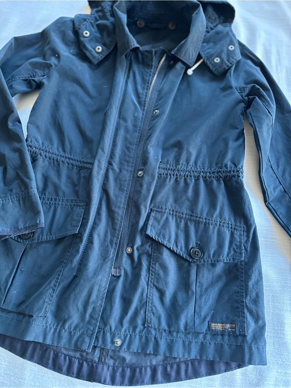Abercrombie & Fitch Navy Blue Utility Anorak Parka Jacket | S - Picture 3 of 12